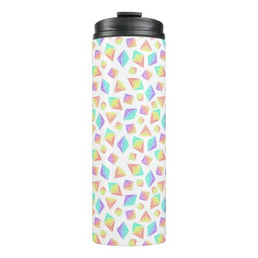 Pastel Rainbow Crystals Patroon Thermosbeker (Voorkant)