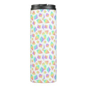 Pastel Rainbow Crystals Patroon Thermosbeker (Achterkant)