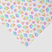 Pastel Rainbow Crystals Patroon Tissuepapier (Detail)