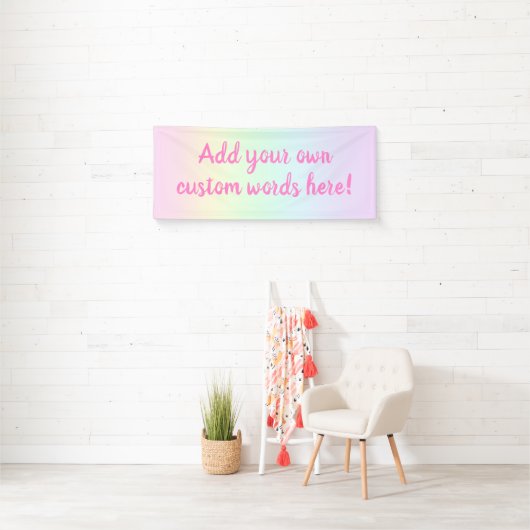 Pastel Rainbow Custom Banner (Insitu)