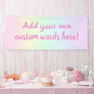 Pastel Rainbow Custom Banner