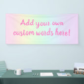Pastel Rainbow Custom Banner (Beurs)