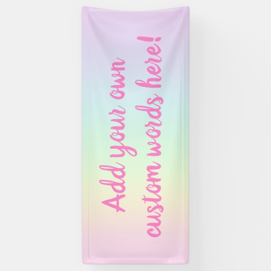 Pastel Rainbow Custom Banner (Verticaal)