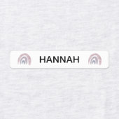 Pastel Rainbow Custom Name School Kinder Kleding Labels (Design 2)