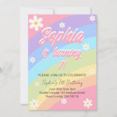 Pastel Rainbow Daisy Flower Verjaardag Kaart (Voorkant)