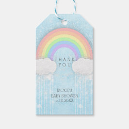 Pastel Rainbow Dank u Cadeaulabel