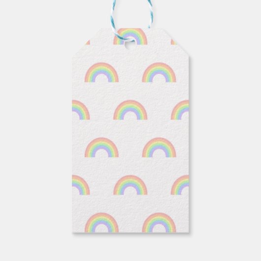Pastel Rainbow Dank u Cadeaulabel (Achterkant)