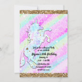 Pastel Rainbow Diamonds & Stars Magical Unicorn Kaart (Voorkant)