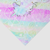 Pastel Rainbow Diamonds & Stars Magical Unicorn Tissuepapier (Detail)