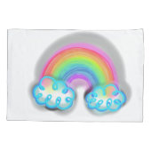Pastel Rainbow Doodle Art Kussensloop (Achterkant-Links)