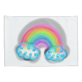 Pastel Rainbow Doodle Art Kussensloop (Achterkant-Rechts)