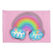 Pastel Rainbow Doodle Art Kussensloop (Achterkant-Rechts)