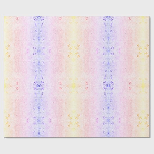 Pastel Rainbow Dragonfly Pattern Boho Cadeaupapier (Vlak)