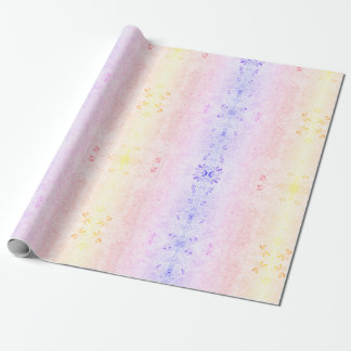Pastel Rainbow Dragonfly Pattern Boho Cadeaupapier