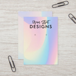 Pastel Rainbow Earring Display Card Visitekaartje