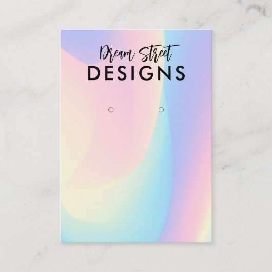 Pastel Rainbow Earring Display Kaart Visitekaartje (Voorkant)
