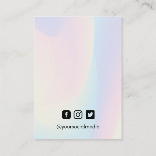 Pastel Rainbow Earring Display Kaart Visitekaartje (Achterkant)