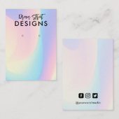 Pastel Rainbow Earring Display Kaart Visitekaartje (Voorkant / Achterkant)