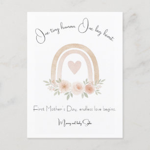 Pastel Rainbow Eerste Moederdag Briefkaart