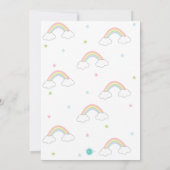 Pastel Rainbow eerste verjaardagsfeestje Kaart (Achterkant)