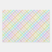 Pastel Rainbow en Gingham Plaid Inpakpapier Vel (Voorkant)