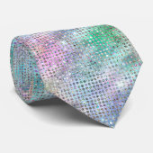 Pastel Rainbow en Silver Sparkles Stropdas (Opgerold)