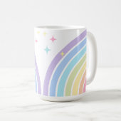 Pastel Rainbow en Starlit Whimsy Koffiemok (Voorkant rechts)