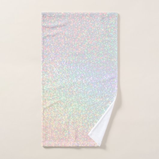 pastel rainbow faux sprankeling bad handdoek (Handdoek)