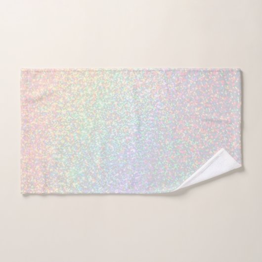 pastel rainbow faux sprankeling bad handdoek (Handdoek)