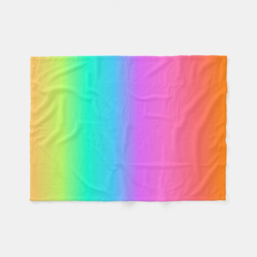 Pastel Rainbow Fleece Blanket Deken (Voorkant (Horizontaal))