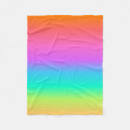 Pastel Rainbow Fleece Blanket Deken