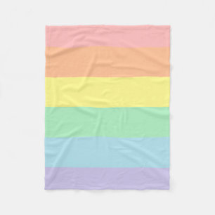 Pastel Rainbow Fleece Blanket Deken