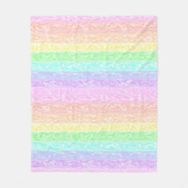 Pastel Rainbow  Fleece Deken
