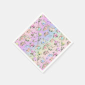 Pastel Rainbow Flowers Servet (Hoek)