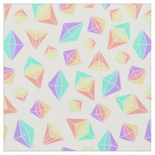 Pastel Rainbow geometrische kristallen patroon Stof