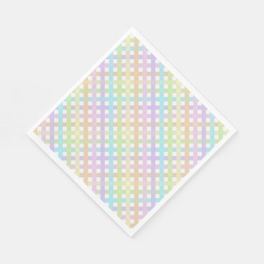 Pastel Rainbow Gingham Plaid Servet (Hoek)