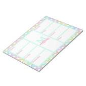 Pastel Rainbow Gingham Weekly Planner Notitieblok (Schuin)