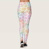 Pastel Rainbow Giraffe Waterverf Whitespace Leggings (Achterkant)