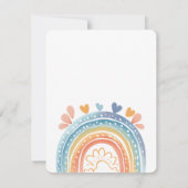 Pastel Rainbow Girl's Verjaardagsfeestuitnodiging (Achterkant)