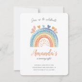 Pastel Rainbow Girl's Verjaardagsfeestuitnodiging (Voorkant)