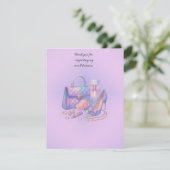 Pastel Rainbow Glam Boutique Thank You Card Bedankkaart (Staand voorkant)