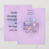 Pastel Rainbow Glam Boutique Thank You Card Bedankkaart (Voorkant / Achterkant)