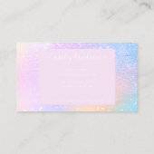 Pastel Rainbow Glitter Customer Loyalty Kaart Visitekaartje (Achterkant)