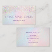 Pastel Rainbow Glitter Effect Cakes Visitekaartje (Voorkant / Achterkant)