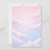 Pastel Rainbow Glitter Lettering Gender Reveal  Kaart (Achterkant)