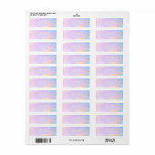 Pastel Rainbow Glitter Return-label Etiket (Full Sheet)