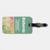 Pastel Rainbow Gold Agate Kind Kleurblok Bagagelabel (Achterkant horizontaal)