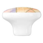 Pastel Rainbow Gold Geometrisch Abstract huis Keramische Knop (Zijkant)