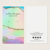 Pastel Rainbow Gold Jewelry Earring Display Visitekaartje (Voorkant /achterkant)