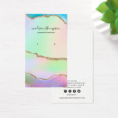 Pastel Rainbow Gold Jewelry Earring Display Visitekaartje (Bureau)